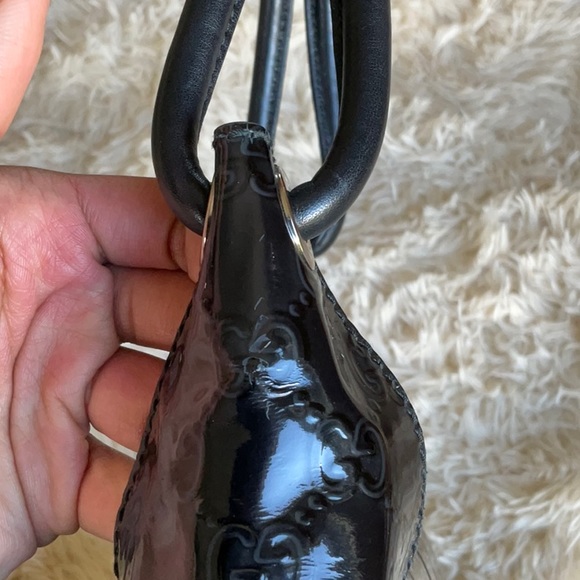 Patent leather GUCCI Hobo Bag in Guccissima Print - Picture 5 of 5